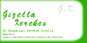 gizella kerekes business card